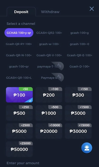 Step 2: Select a GCash payment channel. Then select the suggested amount to pay or enter the amount you want to pay yourself.