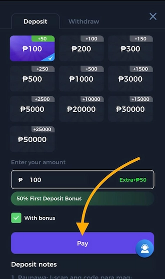 Step 3: Tick ​​the "With bonus" box. Then select "Pay" at the bottom of the interface to move to the next payment step.