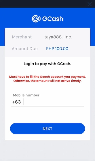 Step 3: Please enter the phone number registered with the GCash account.