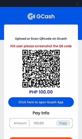 Step 5: Log in to your GCash app and scan the QR code.