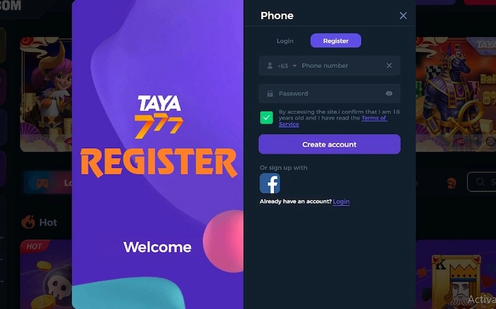 Register TAYA777 in Just a Few Simple Steps