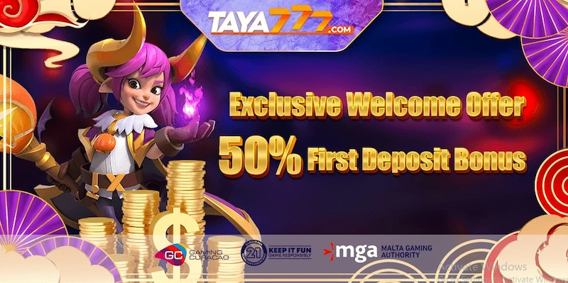 Exclusive welcome offer 50% first deposit bonus